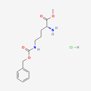 molecular formula C14H21ClN2O4 B8047283 methyl (2R)-2-amino-5-(phenylmethoxycarbonylamino)pentanoate;hydrochloride 