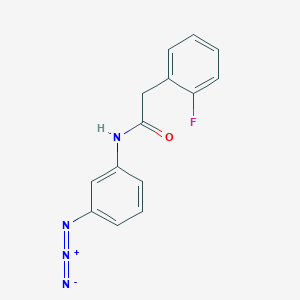 molecular formula C14H11FN4O B8047323 N-(3-azidophenyl)-2-(2-fluorophenyl)acetamide 
