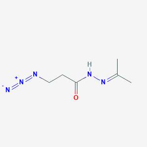 molecular formula C6H11N5O B8047326 3-azido-N'-(propan-2-ylidene)propanehydrazide 