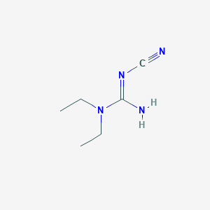 molecular formula C6H12N4 B8047358 1-Cyano-3,3-diethylguanidine 