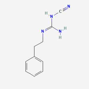molecular formula C10H12N4 B8047361 1-Cyano-3-(2-phenylethyl)guanidine 