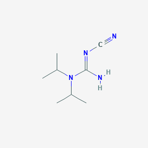 molecular formula C8H16N4 B8047367 1-Cyano-3,3-bis(propan-2-yl)guanidine 