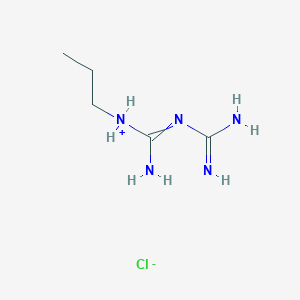 molecular formula C5H14ClN5 B8047397 (N'-carbamimidoylcarbamimidoyl)-propylazanium;chloride 