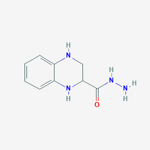 molecular formula C9H12N4O B8047432 1,2,3,4-Tetrahydroquinoxaline-2-carbohydrazide 