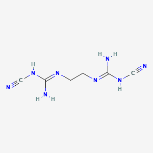 molecular formula C6H10N8 B8047435 1-Cyano-3-[2-(2-cyanocarbamimidamido)ethyl]guanidine CAS No. 7408-98-2