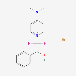molecular formula C15H17BrF2N2O B8047468 1-(1,1-Difluoro-2-hydroxy-2-phenyl-ethyl)-4-dimethylamino-pyridinium bromide CAS No. 368873-76-1