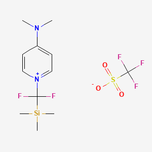 molecular formula C12H19F5N2O3SSi B8047471 1-(Difluoro-trimethylsilyl-methyl)-4-dimethylamino-pyridinium triflate CAS No. 368873-80-7