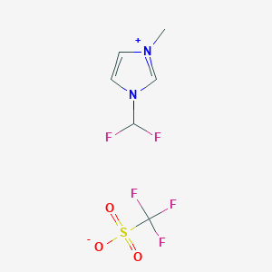 molecular formula C6H7F5N2O3S B8047480 1-(Difluoromethyl)-3-methylimidazol-3-ium;trifluoromethanesulfonate 