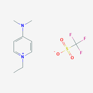 molecular formula C10H15F3N2O3S B8047487 1-Ethyl-4-(dimethylamino)-pyridinium trifluoromethanesulfonate 