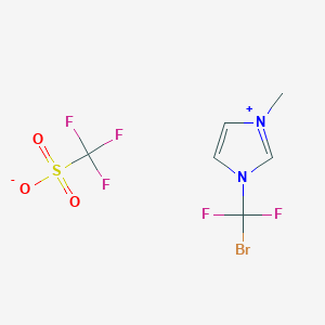 molecular formula C6H6BrF5N2O3S B8047493 1-溴二氟甲基-3-甲基-咪唑鎓三氟甲磺酸盐 