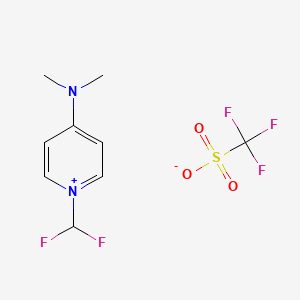 molecular formula C9H11F5N2O3S B8047501 1-Difluoromethyl-4-(dimethylamino)pyridinium trifluoromethanesulfonate 