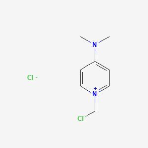 molecular formula C8H12Cl2N2 B8047507 1-(chloromethyl)-N,N-dimethyl-1,4-dihydropyridin-4-iminium chloride 