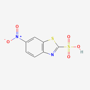 molecular formula C7H4N2O5S2 B8047509 6-Nitro-1,3-benzothiazole-2-sulfonic acid 