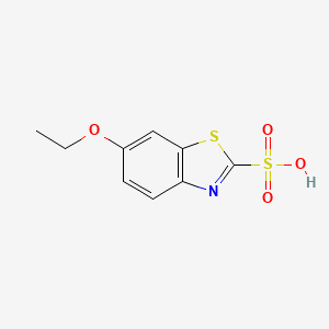 molecular formula C9H9NO4S2 B8047518 6-Ethoxy-1,3-benzothiazole-2-sulfonic acid 