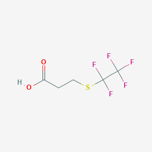 molecular formula C5H5F5O2S B8047545 3-[(Pentafluoroethyl)thio]-propanoic acid 