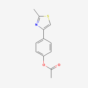molecular formula C12H11NO2S B8047642 2-Methyl-4-(4-acetoxyphenyl)thiazole 
