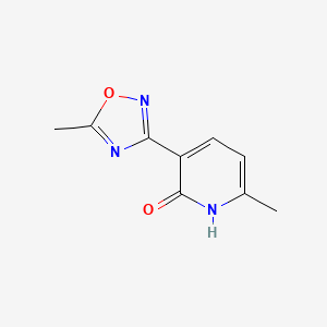 molecular formula C9H9N3O2 B8047644 3-(2-Hydroxy-6-methylpyridyl)-5-methyl-1,2,4-oxadiazole 