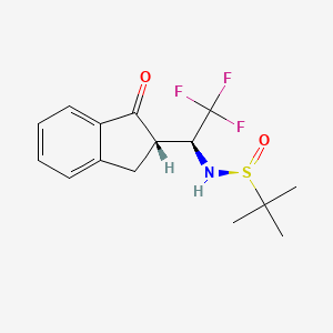 (S)-2-Methyl-N-[(1S)-2,2,2-trifluoro-1-[(2S)-3-oxo-1,2-dihydroinden-2-yl]ethyl]propane-2-sulfinamide