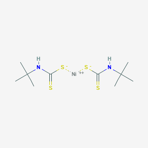 Bis[(tert-butylcarbamothioyl)sulfanyl]nickel monohydrate
