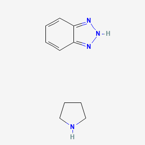 molecular formula C10H14N4 B8047722 2H-benzotriazole;pyrrolidine 