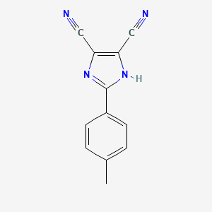 molecular formula C12H8N4 B8047764 2-(p-Tolyl)-1H-imidazole-4,5-dicarbonitrile 