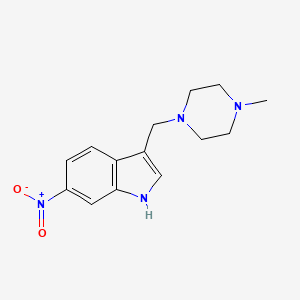 molecular formula C14H18N4O2 B8047792 3-((4-Methylpiperazin-1-yl)methyl)-6-nitro-1H-indole CAS No. 1956380-04-3