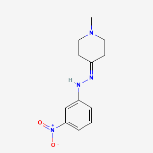 molecular formula C12H16N4O2 B8047793 1-Methyl-4-(2-(3-nitrophenyl)hydrazono)piperidine 