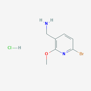molecular formula C7H10BrClN2O B8047814 (6-Bromo-2-methoxypyridin-3-yl)methanamine hydrochloride 