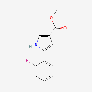 molecular formula C12H10FNO2 B8047877 methyl 5-(2-fluorophenyl)-1H-pyrrole-3-carboxylate 