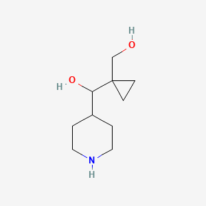molecular formula C10H19NO2 B8047883 (1-(Hydroxymethyl)cyclopropyl)(piperidin-4-yl)methanol 