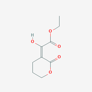 molecular formula C9H12O5 B8047884 ethyl (2E)-2-hydroxy-2-(2-oxooxan-3-ylidene)acetate 