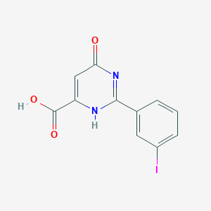 molecular formula C11H7IN2O3 B8047933 2-(3-iodophenyl)-4-oxo-1H-pyrimidine-6-carboxylic acid 