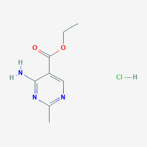 molecular formula C8H12ClN3O2 B8047991 Ethyl 4-amino-2-methylpyrimidine-5-carboxylate HCl CAS No. 857410-56-1