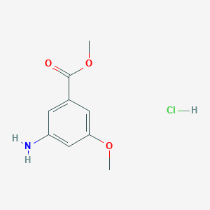 molecular formula C9H12ClNO3 B8048002 Methyl 3-amino-5-methoxybenzoate hcl 