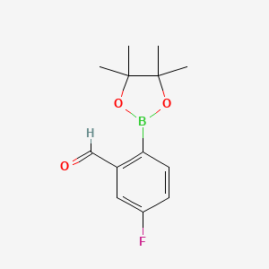 5-Fluoro-2-(4,4,5,5-tetramethyl-1,3,2-dioxaborolan-2-yl)benzaldehyde