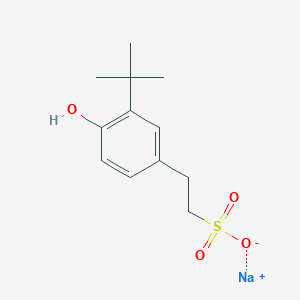molecular formula C12H17NaO4S B8048109 2-(3-(t-Butyl)-4-hydroxyphenyl)ethane-1-sulfonic acid, sodium salt 