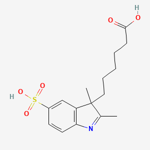 molecular formula C16H21NO5S B8048134 6-(2,3-二甲基-5-磺基-3H-吲哚-3-基)己酸 