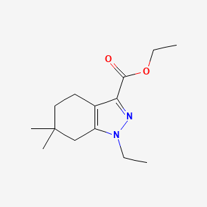 molecular formula C14H22N2O2 B8048160 Ethyl 1-ethyl-6,6-dimethyl-4,5,6,7-tetrahydro-1h-indazole-3-carboxylate 