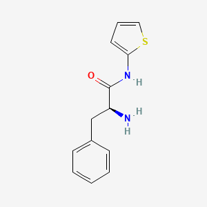 molecular formula C13H14N2OS B8048225 (S)-2-Amino-3-phenyl-N-(thiophen-2-yl)propanamide 