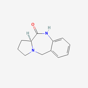 molecular formula C12H14N2O B8048231 (S)-2,3,10,11a-Tetrahydro-1H-benzo[e]pyrrolo[1,2-a][1,4]diazepin-11(5H)-one 