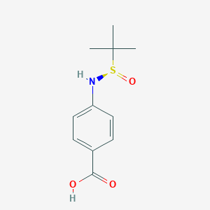 molecular formula C11H15NO3S B8048249 (R)-N-(4-Carboxyphenyl) tert-butanesulfinamide 