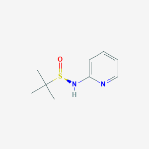 molecular formula C9H14N2OS B8048256 (R)-N-(2-Pyridyl) tert-butanesulfinamide 