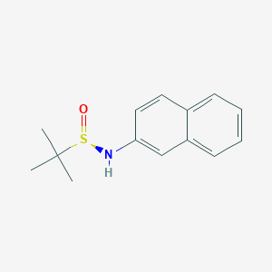 molecular formula C14H17NOS B8048280 (R)-N-(2-Naphthyl) tert-butanesulfinamide 
