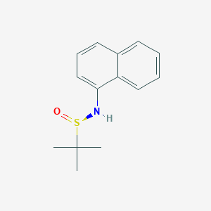 molecular formula C14H17NOS B8048287 (R)-N-(1-Naphthyl) tert-butanesulfinamide CAS No. 1372133-76-0