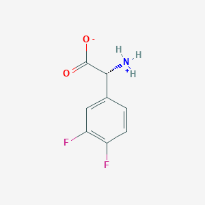 molecular formula C8H7F2NO2 B8048333 (2R)-2-azaniumyl-2-(3,4-difluorophenyl)acetate 
