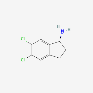 molecular formula C9H9Cl2N B8048350 (1R)-5,6-Dichloroindanylamine 