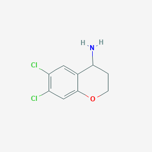 molecular formula C9H9Cl2NO B8048353 6,7-Dichlorochroman-4-amine CAS No. 886762-90-9