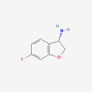 molecular formula C8H8FNO B8048379 (S)-6-Fluoro-2,3-dihydrobenzofuran-3-amine 