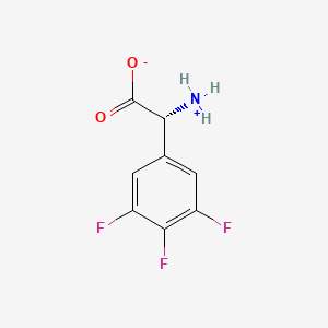molecular formula C8H6F3NO2 B8048398 (2R)-2-azaniumyl-2-(3,4,5-trifluorophenyl)acetate 