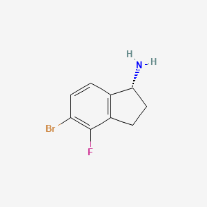 molecular formula C9H9BrFN B8048405 (R)-5-Bromo-4-fluoro-2,3-dihydro-1H-inden-1-amine 